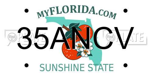35ANCV Florida License Plate