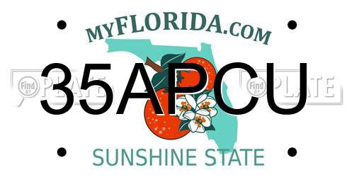 35APCU Florida License Plate