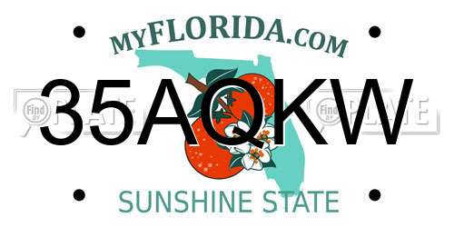 35AQKW Florida License Plate