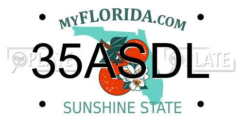 35ASDL Florida License Plate