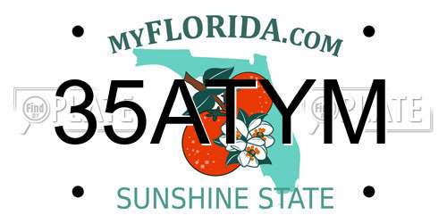 35ATYM Florida License Plate