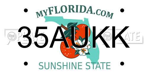 35AUKK Florida License Plate