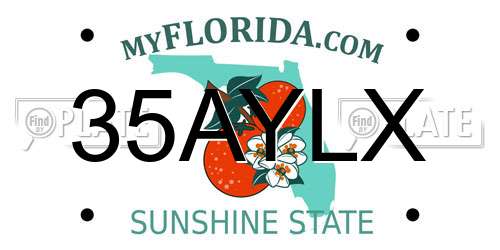 35AYLX Florida License Plate