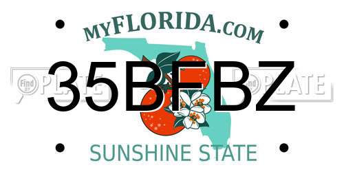 35BFBZ Florida License Plate