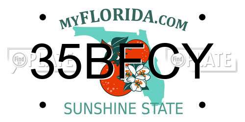 35BFCY Florida License Plate