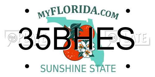 35BHES Florida License Plate