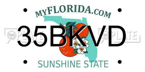 35BKVD Florida License Plate