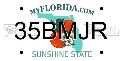 35BMJR Florida License Plate