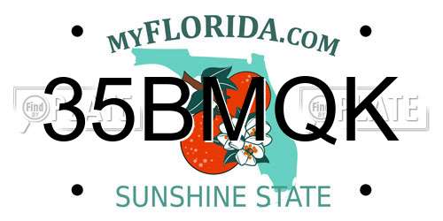 35BMQK Florida License Plate