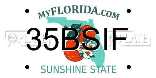 35BSIF Florida License Plate