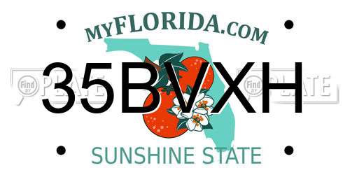 35BVXH Florida License Plate