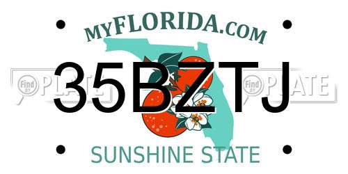 35BZTJ Florida License Plate