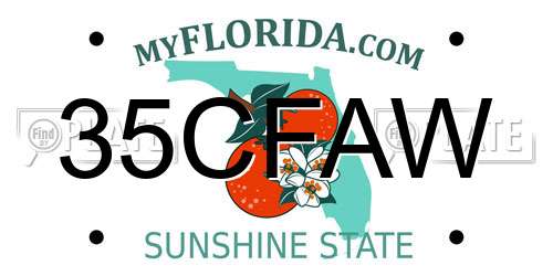 35CFAW Florida License Plate