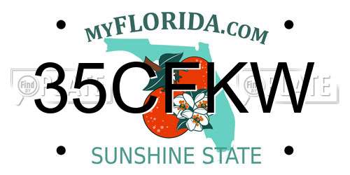 35CFKW Florida License Plate