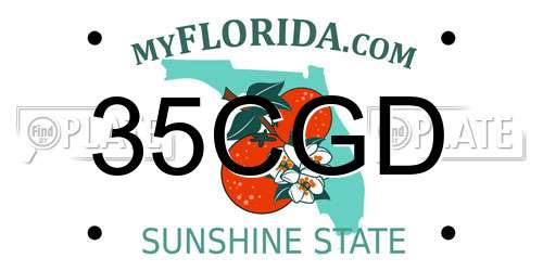 35CGD Florida License Plate