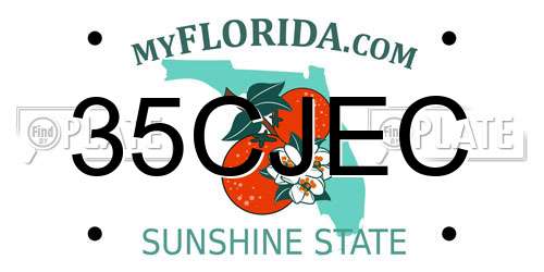 35CJEC Florida License Plate