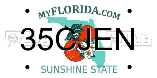 35CJEN Florida License Plate