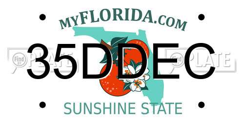 35DDEC Florida License Plate