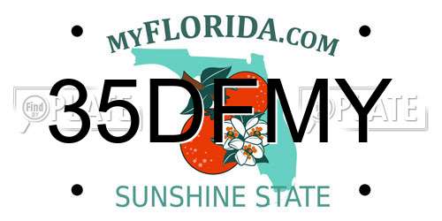 35DFMY Florida License Plate