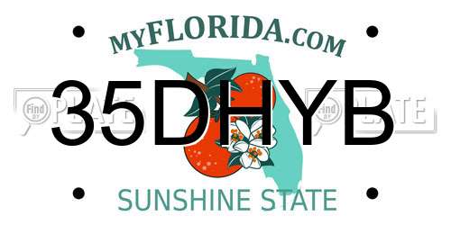 35DHYB Florida License Plate
