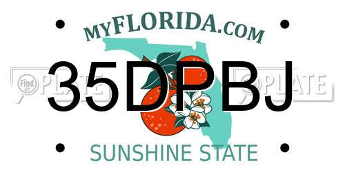 35DPBJ Florida License Plate