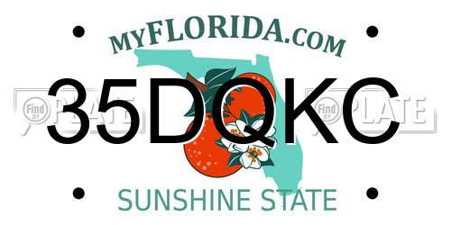 35DQKC Florida License Plate