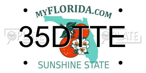 35DTTE Florida License Plate