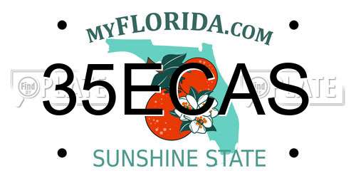 35ECAS Florida License Plate