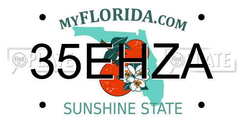 35EHZA Florida License Plate
