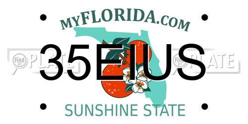 35EIUS Florida License Plate
