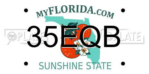 35EQB Florida License Plate