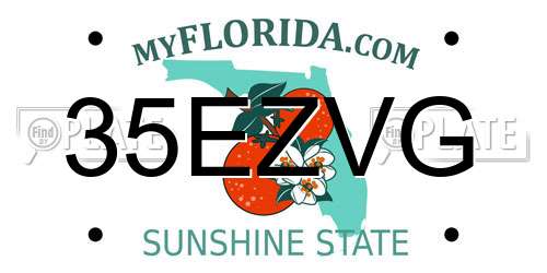 35EZVG Florida License Plate
