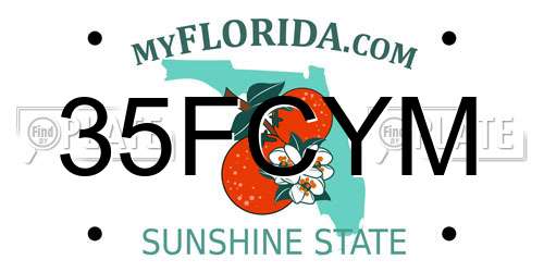 35FCYM Florida License Plate