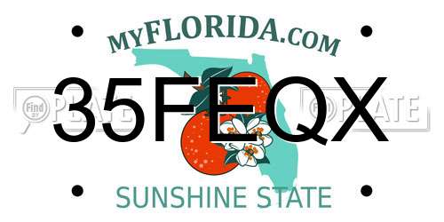 35FEQX Florida License Plate