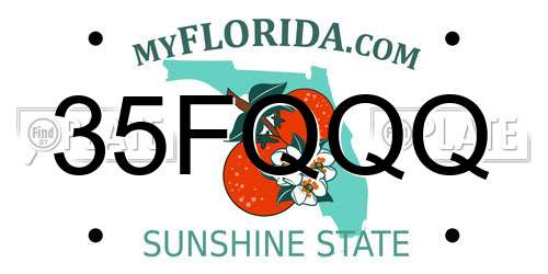 35FQQQ Florida License Plate