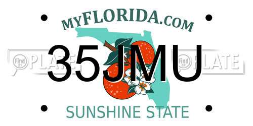 35JMU Florida License Plate
