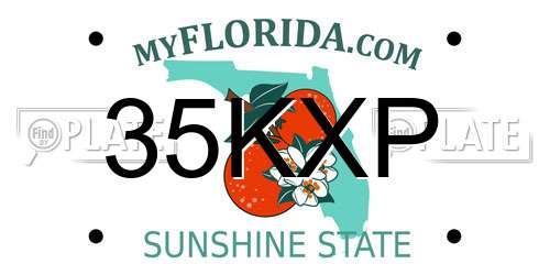 35KXP Florida License Plate