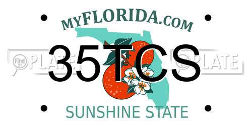 35TCS Florida License Plate