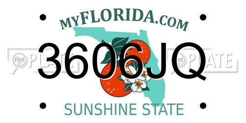 3606JQ Florida License Plate