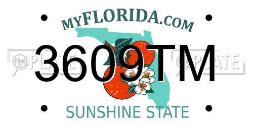 3609TM Florida License Plate