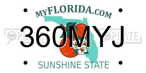 360MYJ Florida License Plate