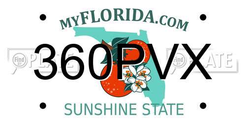 360PVX Florida License Plate