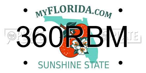 360RBM Florida License Plate
