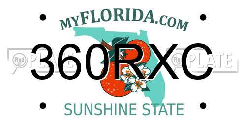 360RXC Florida License Plate