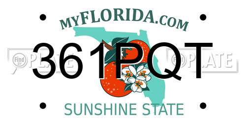 361PQT Florida License Plate