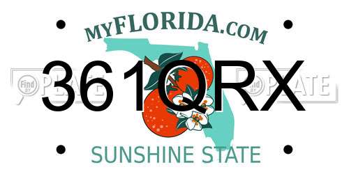 361QRX Florida License Plate