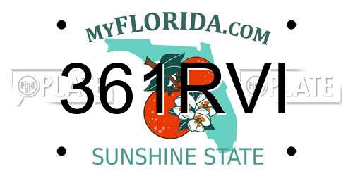 361RVI Florida License Plate