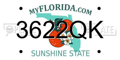 3622QK Florida License Plate