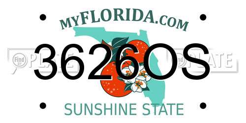 3626OS Florida License Plate