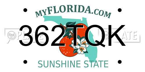 362TQK Florida License Plate